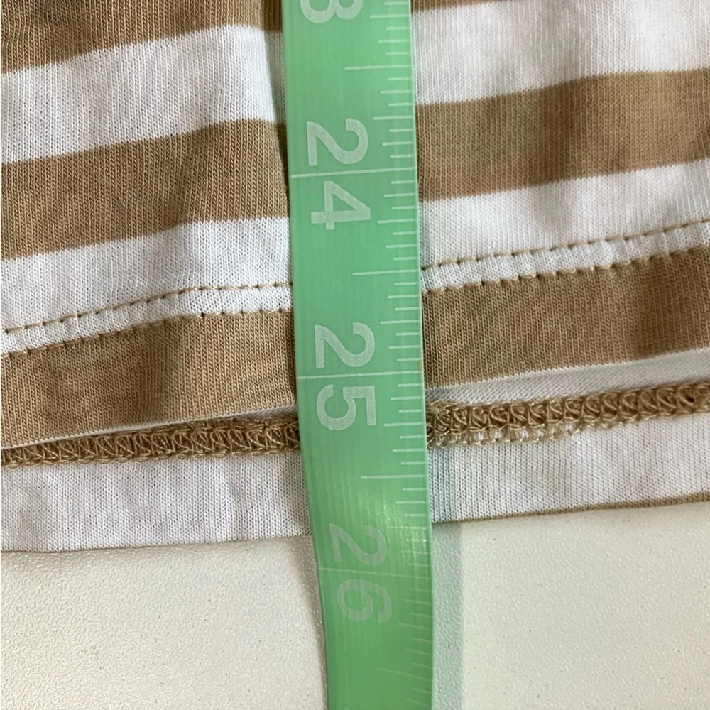 Michael Kors Tand and White Striped Tshirt Size Large - Picture 7 of 7